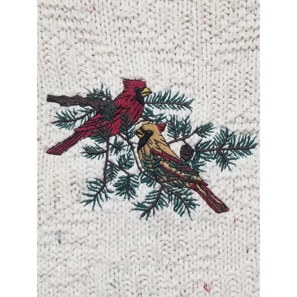 Croft & Barrow Womans Size L Winter Cardinal Sweater Christmas Ugly Cute Holiday - Picture 3 of 6